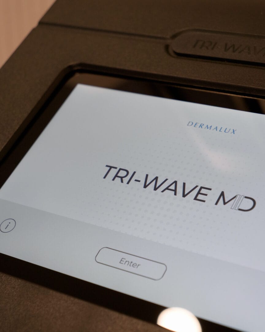 Dermalux Tri-Wave MD LED device at Dawn Clinic