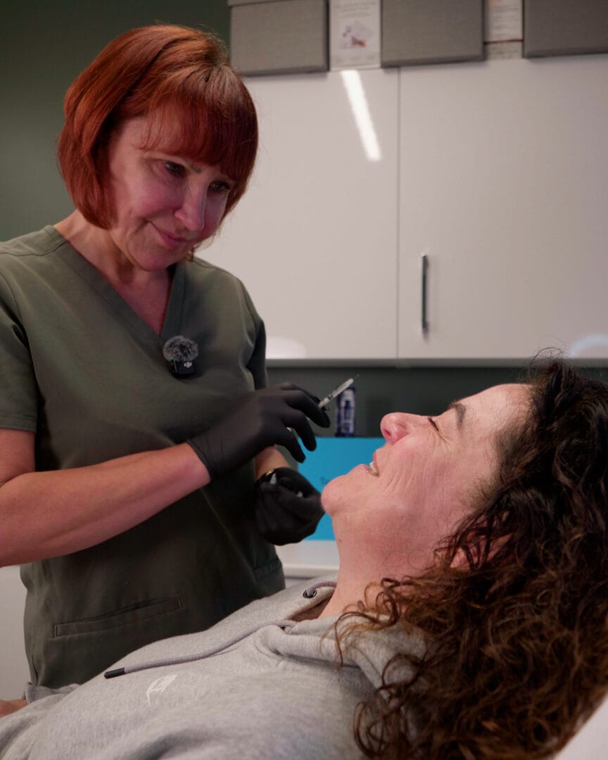 Facial injectable treatment in progress at Dawn Clinic