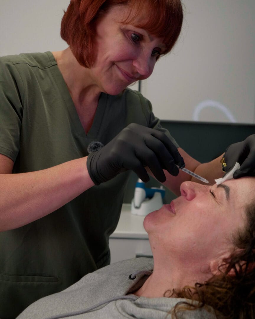 Skin treatment in progress at Dawn Clinic, Penarth